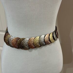 Vintage metal  Multi-Tone Coin Belt fits small-large